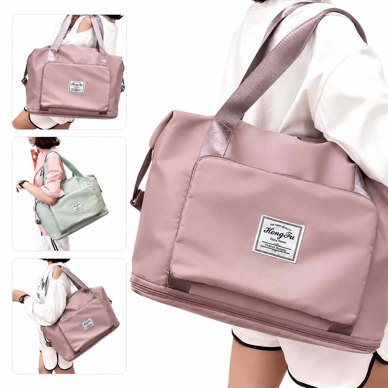 Expandable Folding Travel Bag for Women, Luggage Bag for Travel (Multicolor)