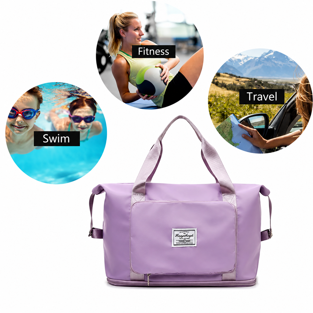 Expandable Folding Travel Bag for Women, Luggage Bag for Travel (Multicolor)