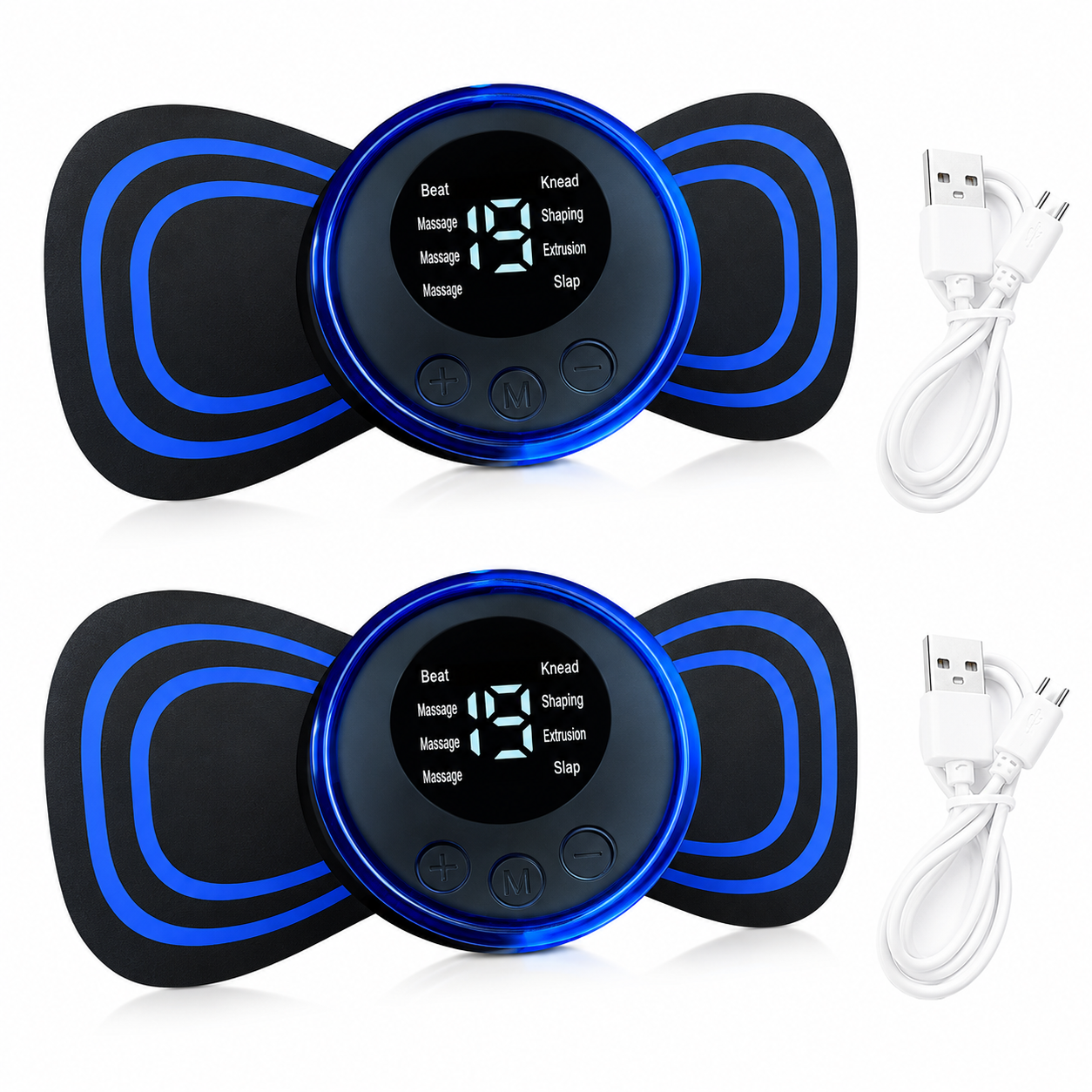 Mini Massager with 8 Modes and 19 Strength Levels,Rechargeable Electric Massager for Shoulder,Arms,Legs,Back Pain for Men and Women