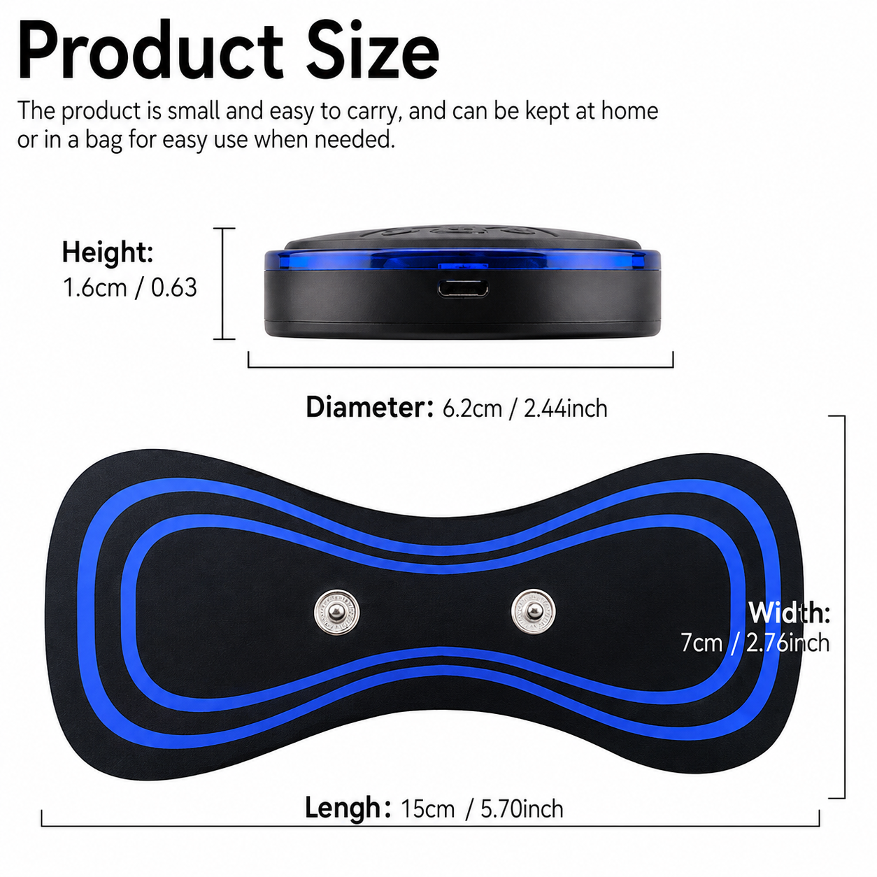 Mini Massager with 8 Modes and 19 Strength Levels,Rechargeable Electric Massager for Shoulder,Arms,Legs,Back Pain for Men and Women