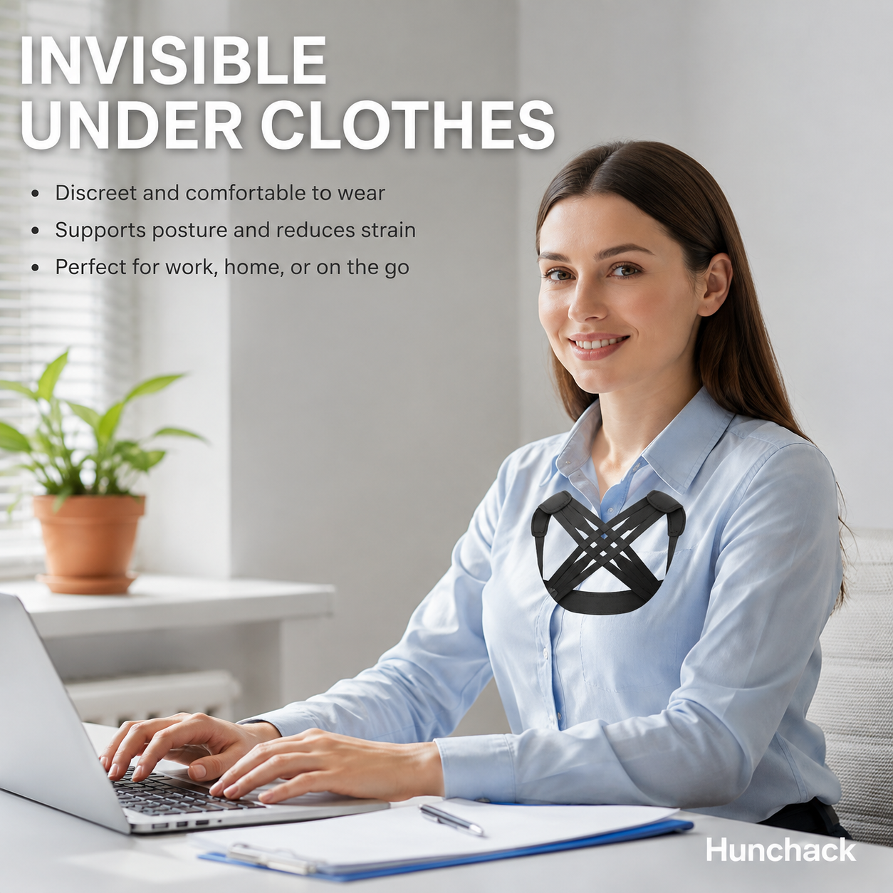 Back Brace Posture Corrector for Men and Women,Adjustable Back Posture Belt Invisible