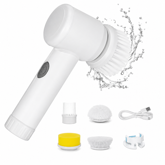 Electric Cleaning Brush, Electric Rotary Cleaning Brush with 3 Brush Heads Insulator Polisher Bathroom Shower Tub Kitchen Stove Floor Car