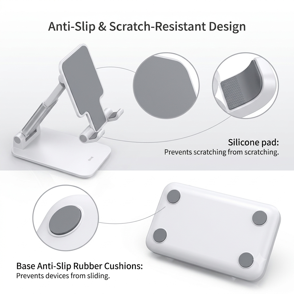 Mobile Phone Stand, Angle Height Adjustable Mobile Phone Holder, Table Stand